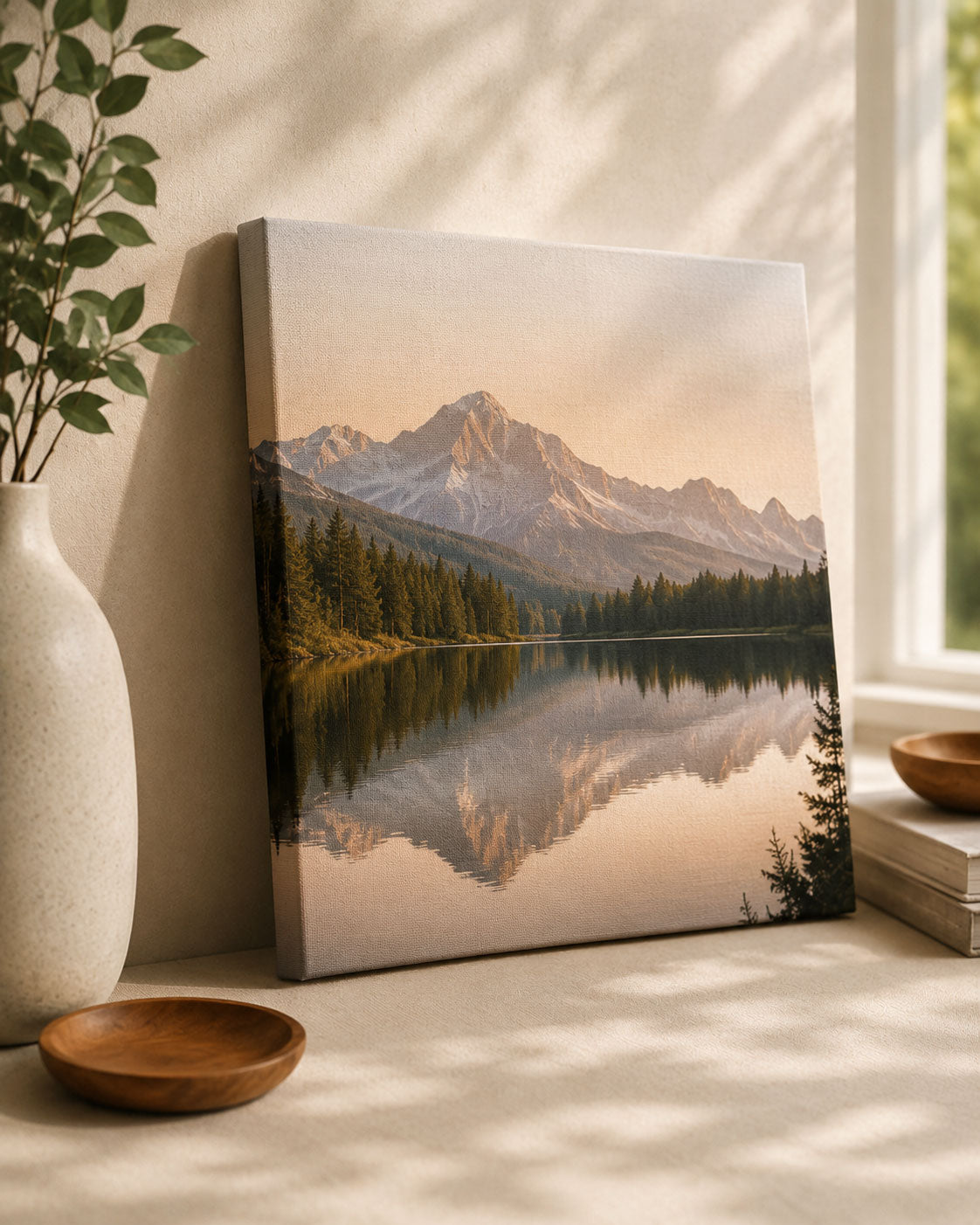 Gallery-wrapped canvas print with visible canvas texture.