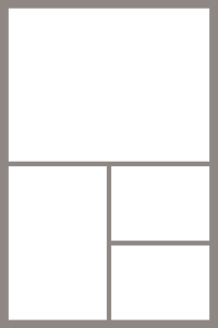 A layout template for portrait collage canvas prints showcasing customizable photo arrangement.