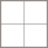 Square canvas collage prints showcasing four blank frames for personalized photos.