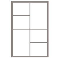 Portrait collage canvas prints template with six photo frames for creative displays of memories.