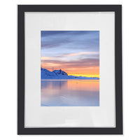 Black ready made frame with matting