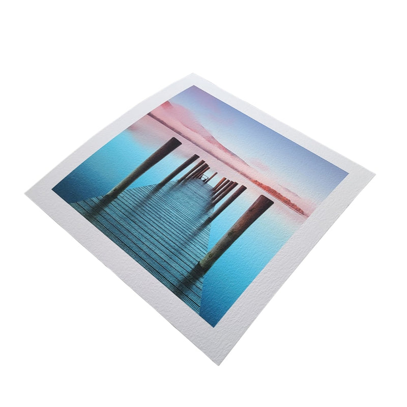 William Turner fine art paper prints showcasing a serene scene of a wooden pier over calm waters.